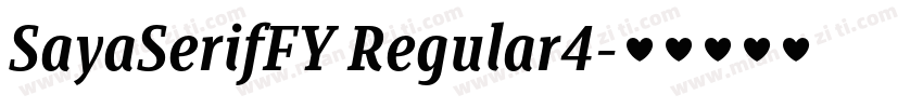 SayaSerifFY Regular4字体转换